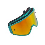 Ochelari unisex ski, snowboard, motociclism, ciclism, rama albastra, lentila multicolora, O22BM